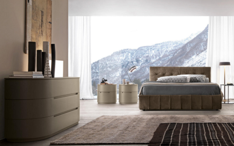 PRESOTTO LETTO DADO E COMODINI GLOBO