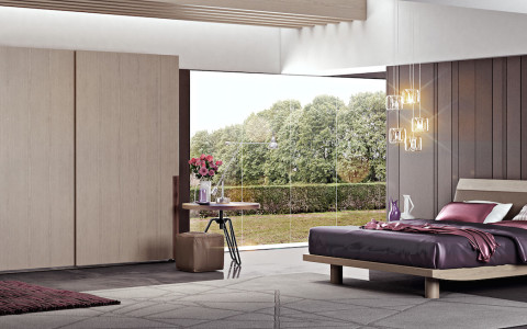 FAZZINI ARMADIO RIALTO LEGNO LETTO E TRITTICO NEW LEKURVE