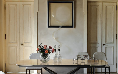 TONIN CASA TAVOLO CALLIOPE SEDIE MALVA